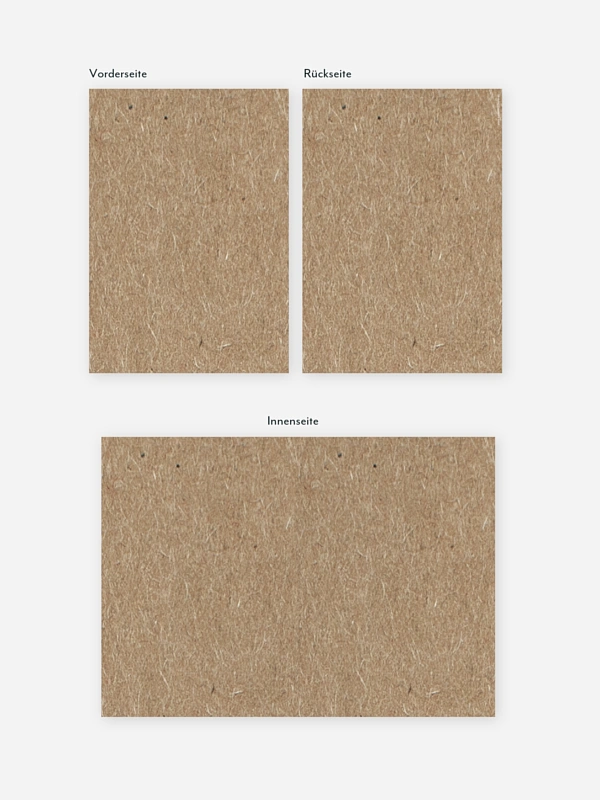 Menükarte Taufe Formatvorlage Kraftpapier