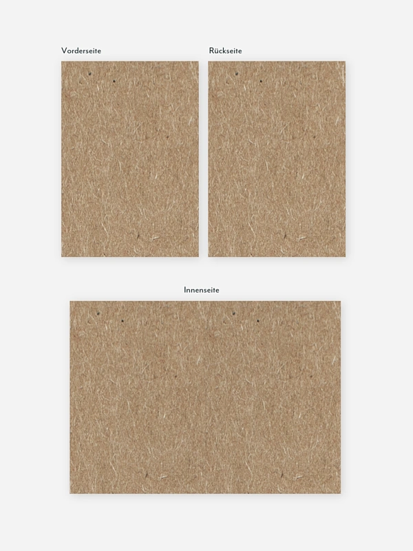 Menükarte Taufe Formatvorlage Kraftpapier