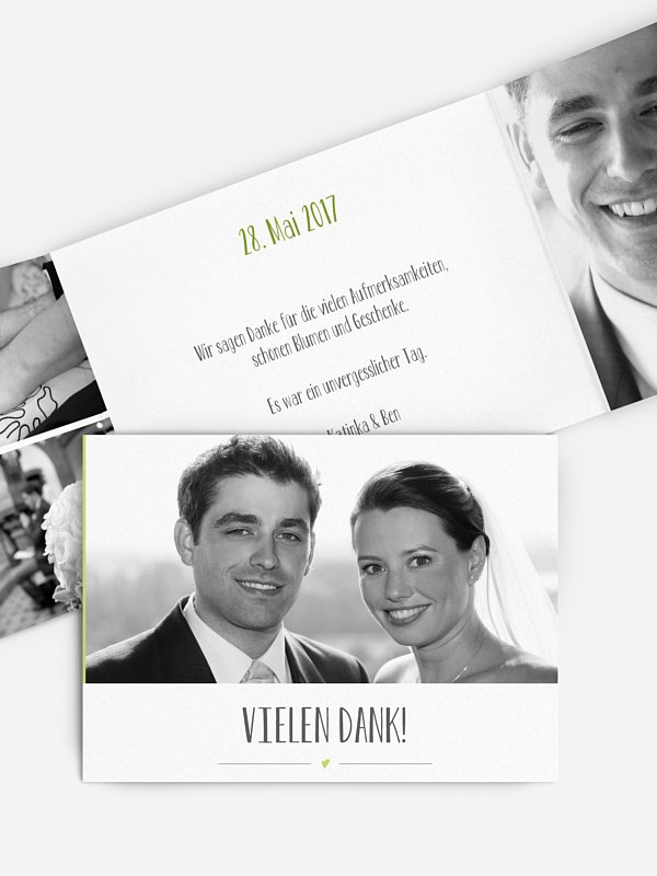 Dankeskarte Hochzeit Flitterwerk