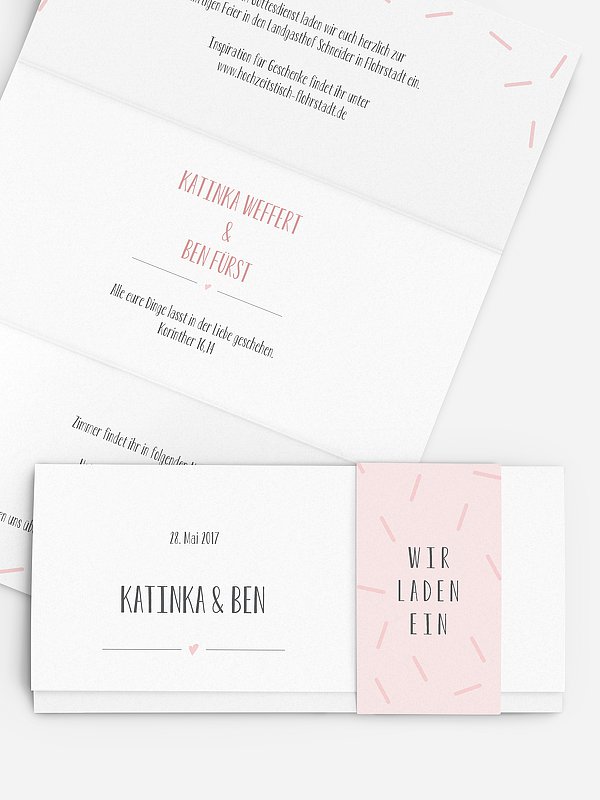Hochzeitseinladung Flitterwerk