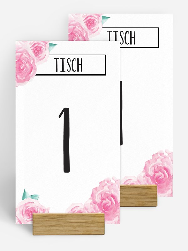 Tischnummer Pink Peony