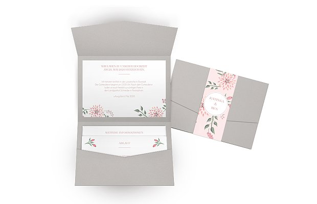 Hochzeitseinladung Rosehip