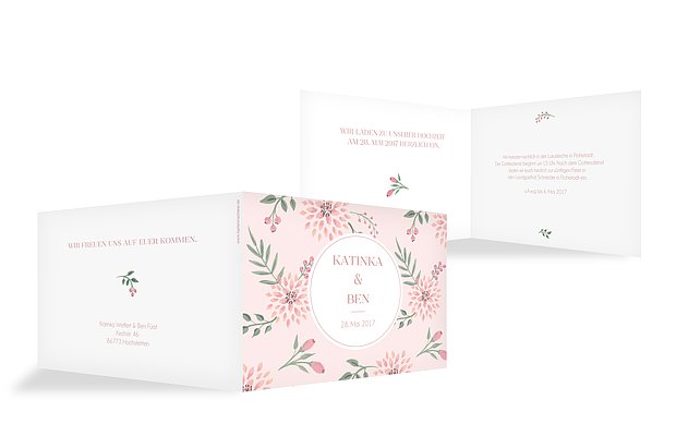 Hochzeitseinladung Rosehip