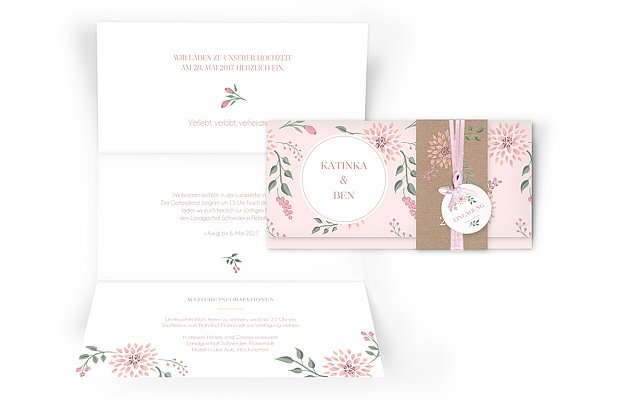 Hochzeitseinladung Rosehip