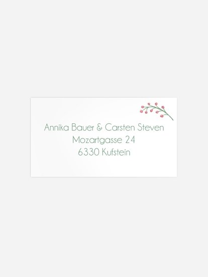 Empfängeraufkleber Party Rosehip