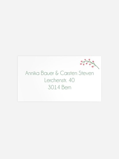 Empfängeraufkleber Party Rosehip