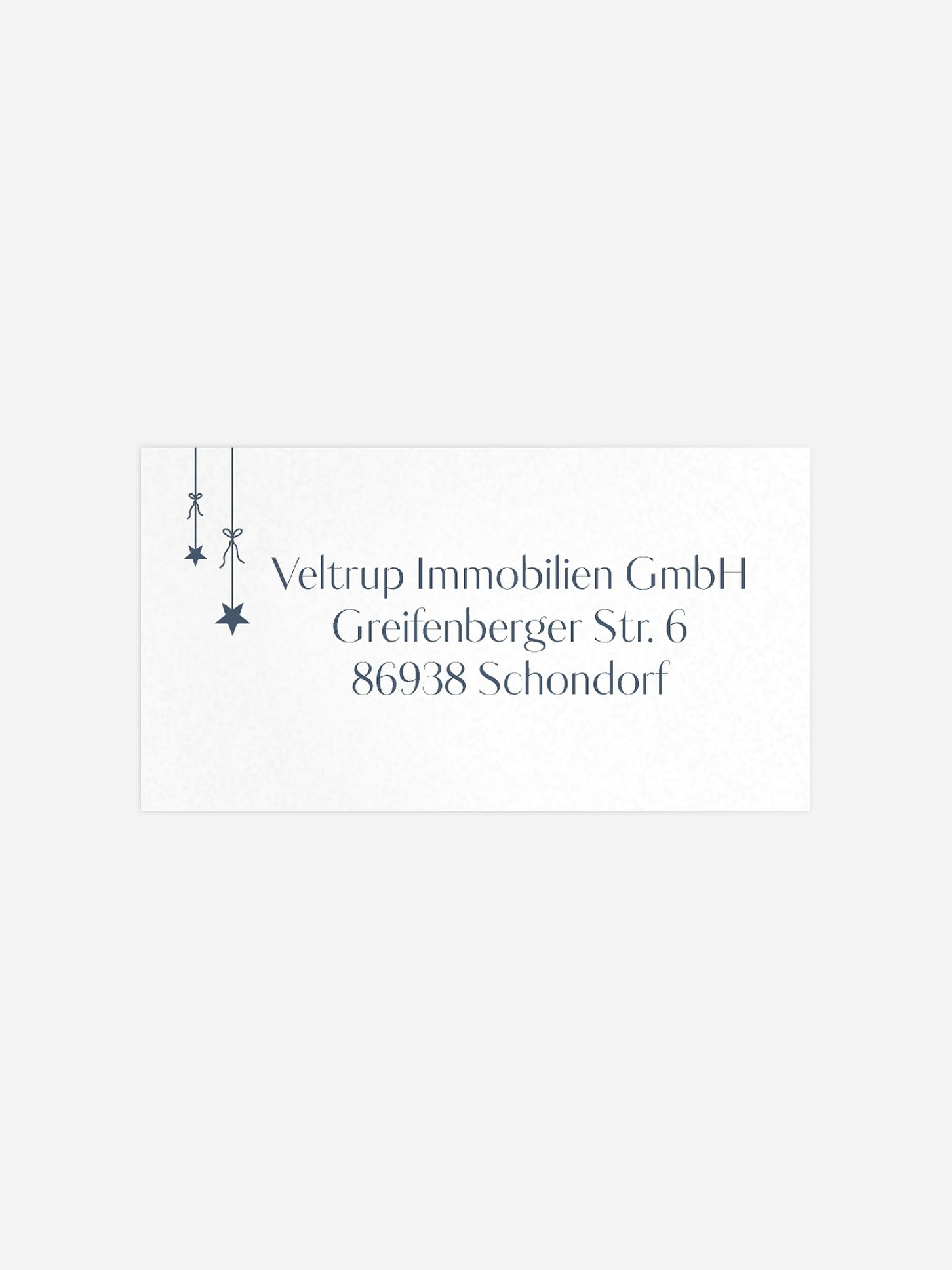 Empfängeraufkleber geschäftl. Weihnachten Xmas Melody