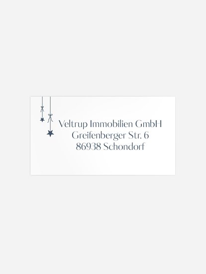 Empfängeraufkleber geschäftl. Weihnachten Xmas Melody