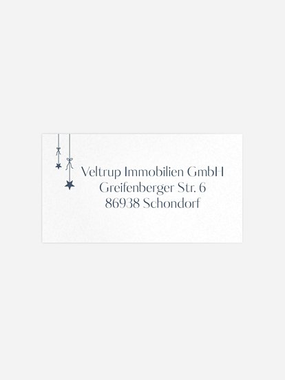 Empfängeraufkleber geschäftl. Weihnachten Xmas Melody