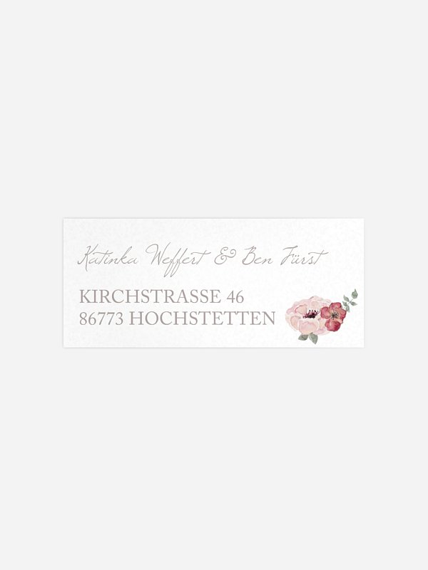 Absenderaufkleber Hochzeit Lovely Vintage
