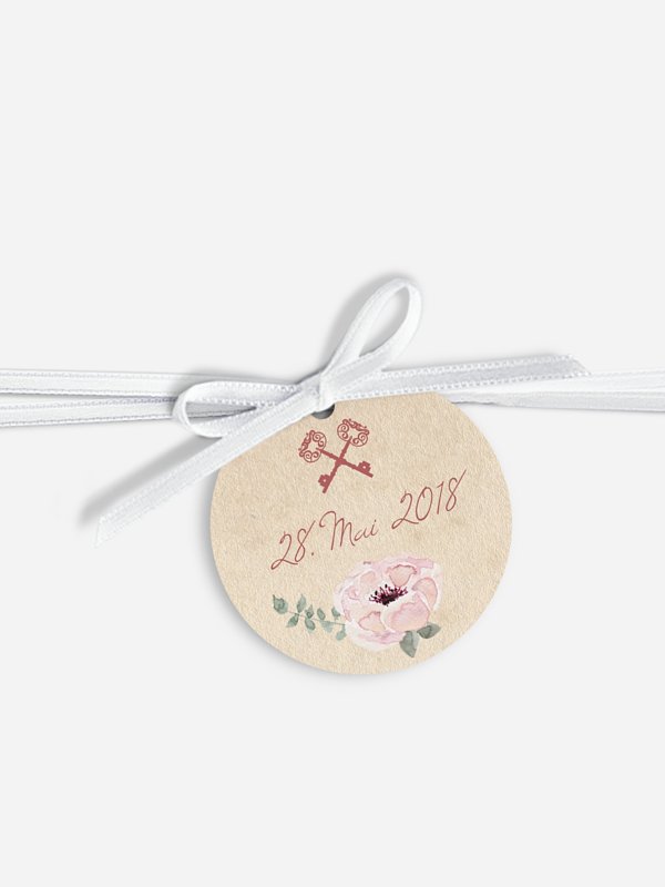 Anhänger mit Band zur Hochzeit Lovely Vintage