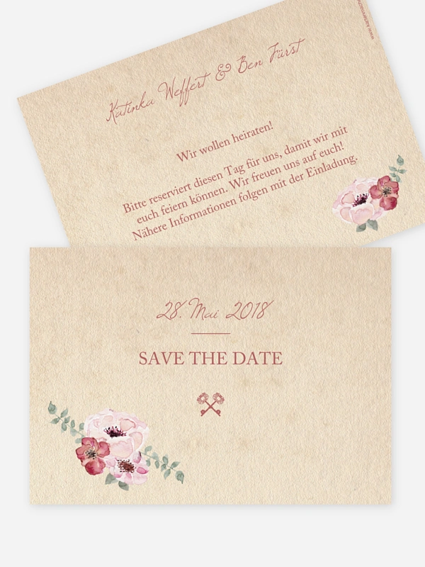 Save-the-Date Karte Lovely Vintage