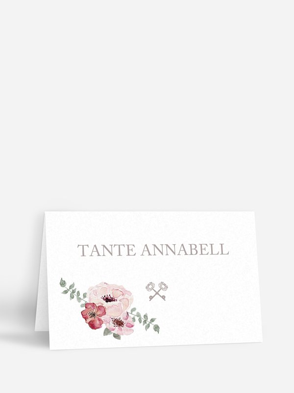 Tischkarte Hochzeit Lovely Vintage
