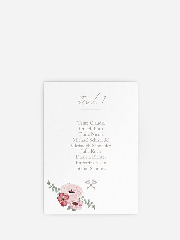 Sitzplan Kreativ Lovely Vintage
