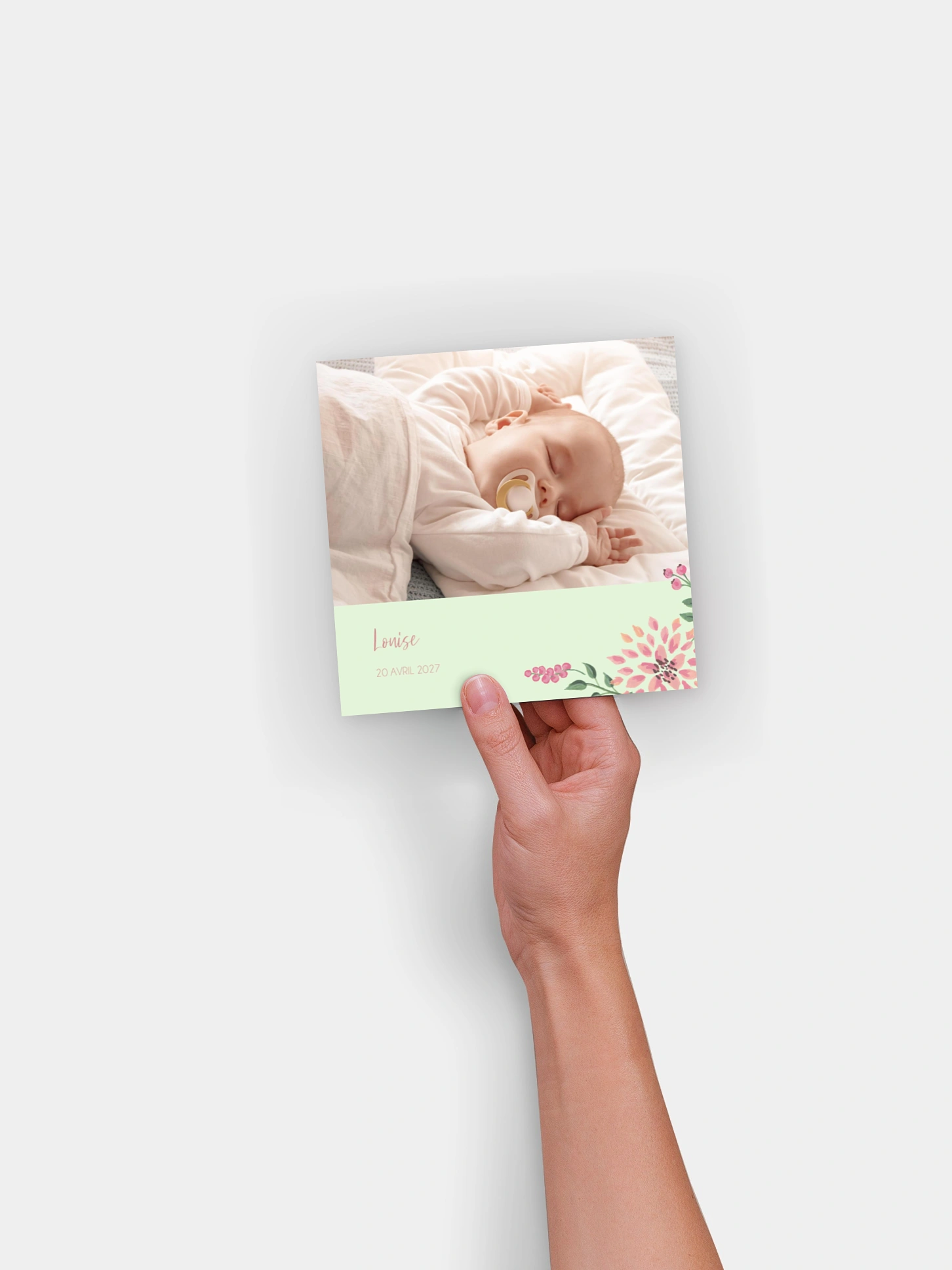 Faire-part naissance Poésie florale