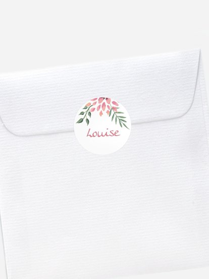 Stickers naissance Poésie florale