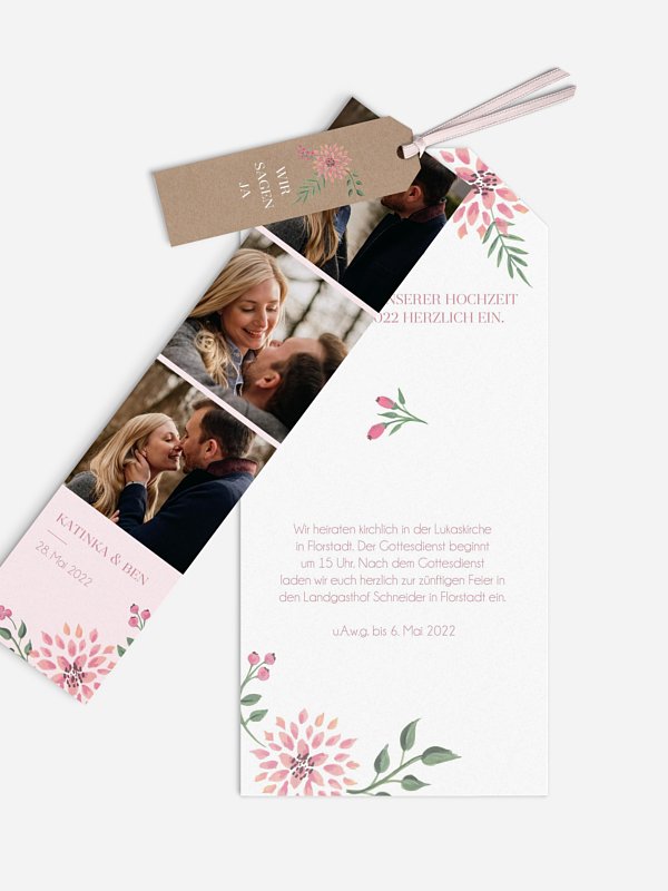 Hochzeitseinladung Rosehip