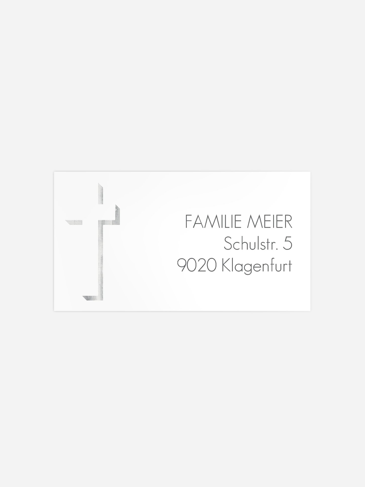 Empfängeraufkleber Trauer Abstrakt