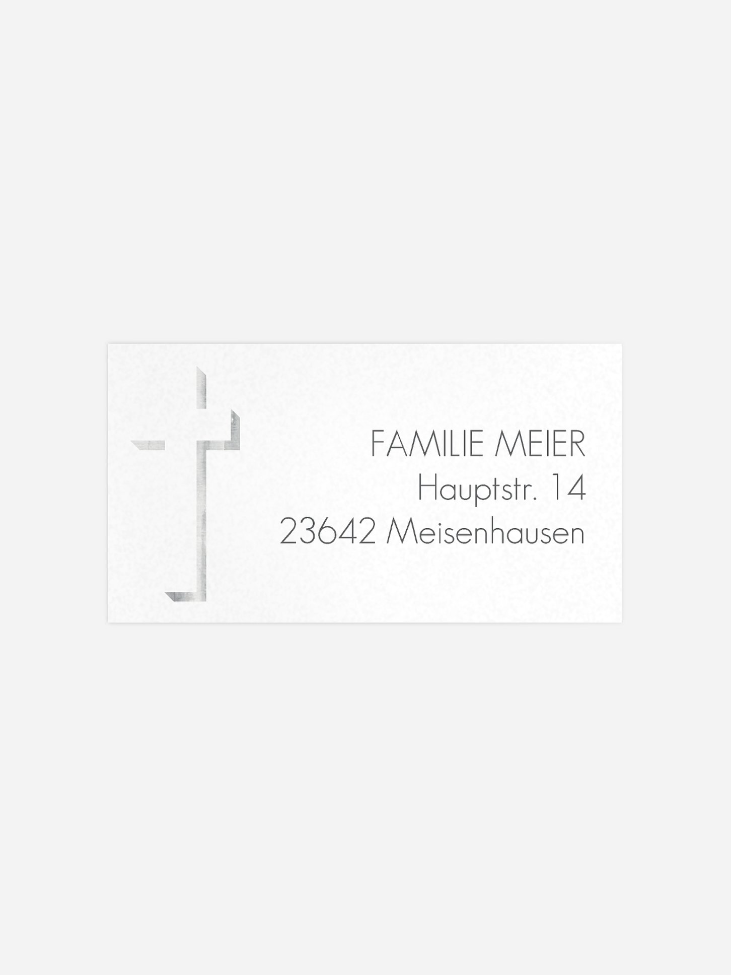 Empfängeraufkleber Trauer Abstrakt