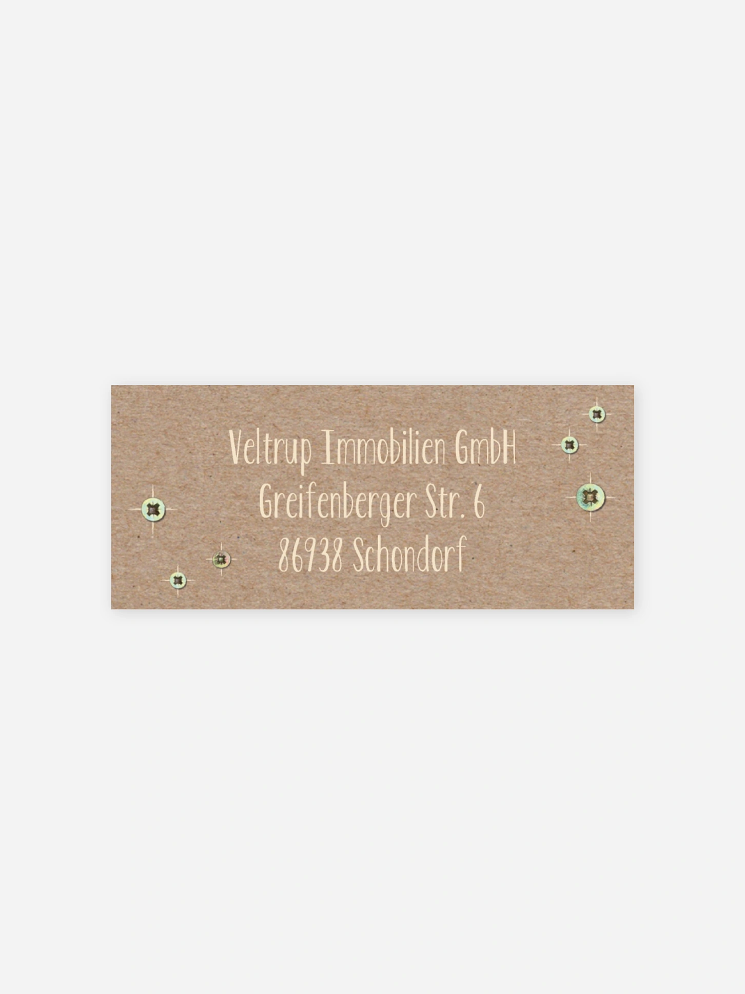 Absenderaufkleber geschäftl. Weihnachten O Schraubenbaum