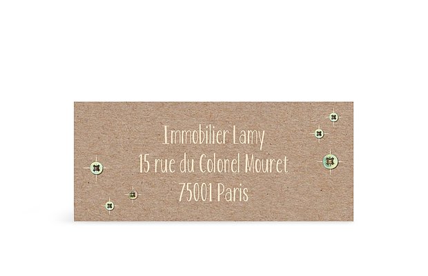 Étiquette expéditeur voeux entreprise Vis décoratives