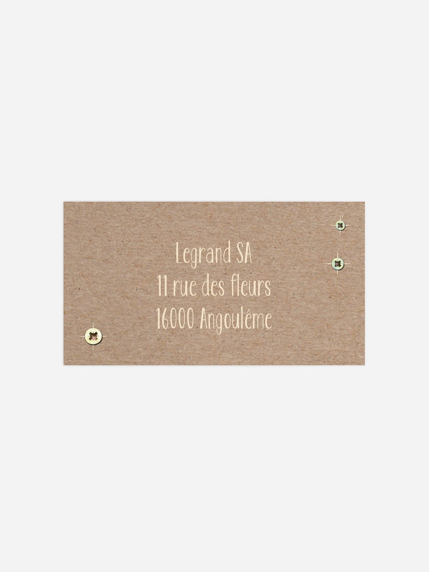 Étiquette destinataire voeux entreprise Vis décoratives