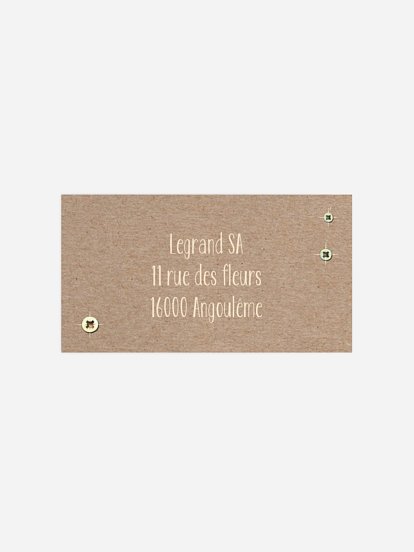 Étiquette destinataire voeux entreprise Vis décoratives