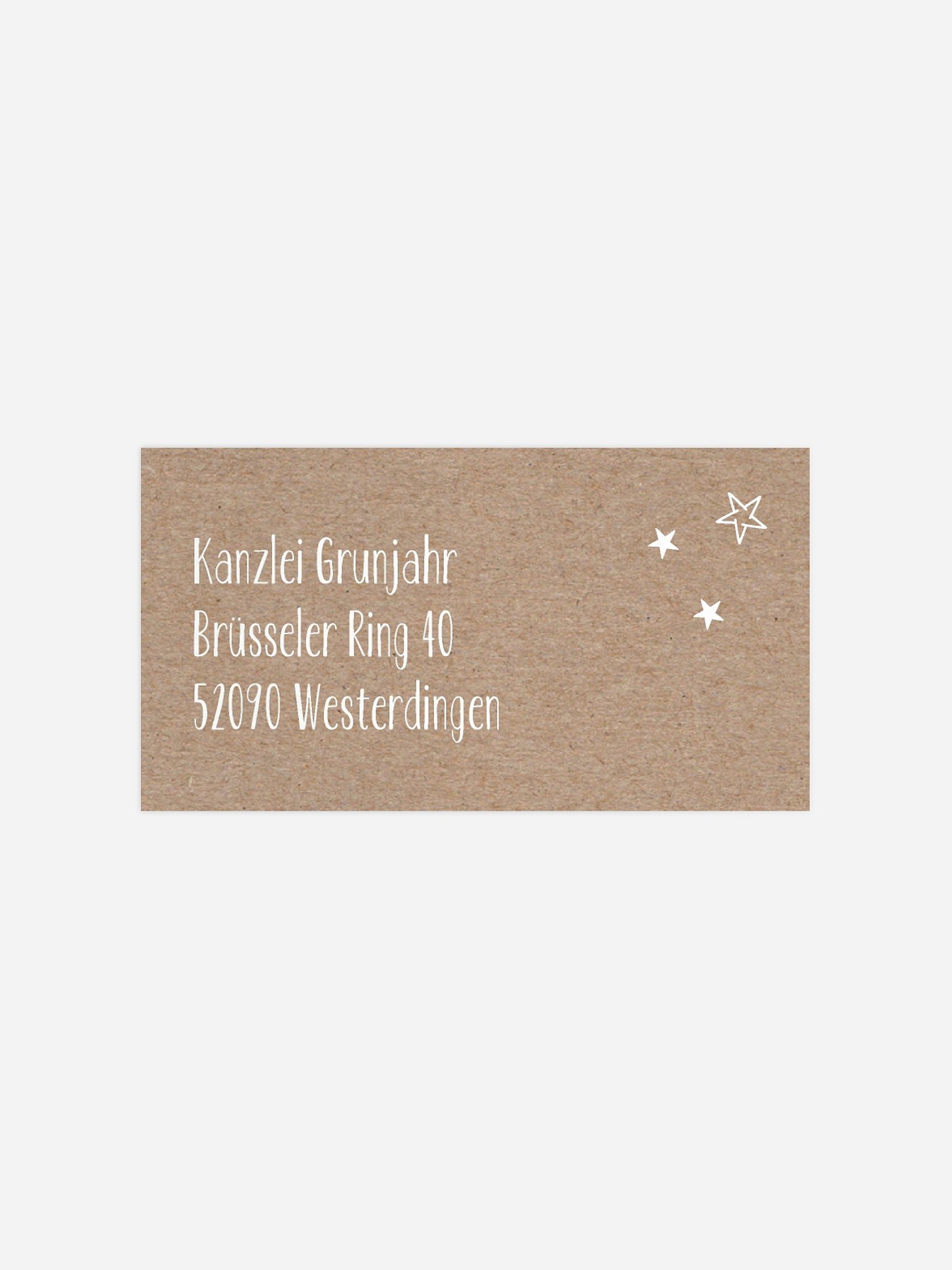 Empfängeraufkleber geschäftl. Weihnachten International Greetings