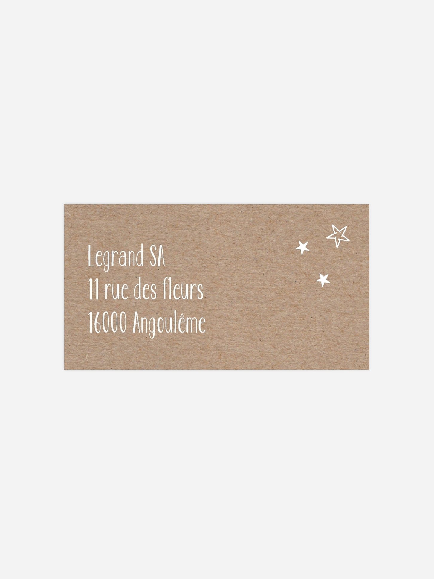 Étiquette destinataire voeux entreprise International Greetings