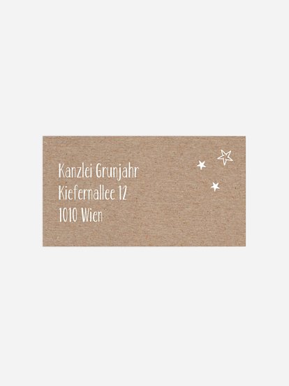 Empfängeraufkleber geschäftl. Weihnachten International Greetings