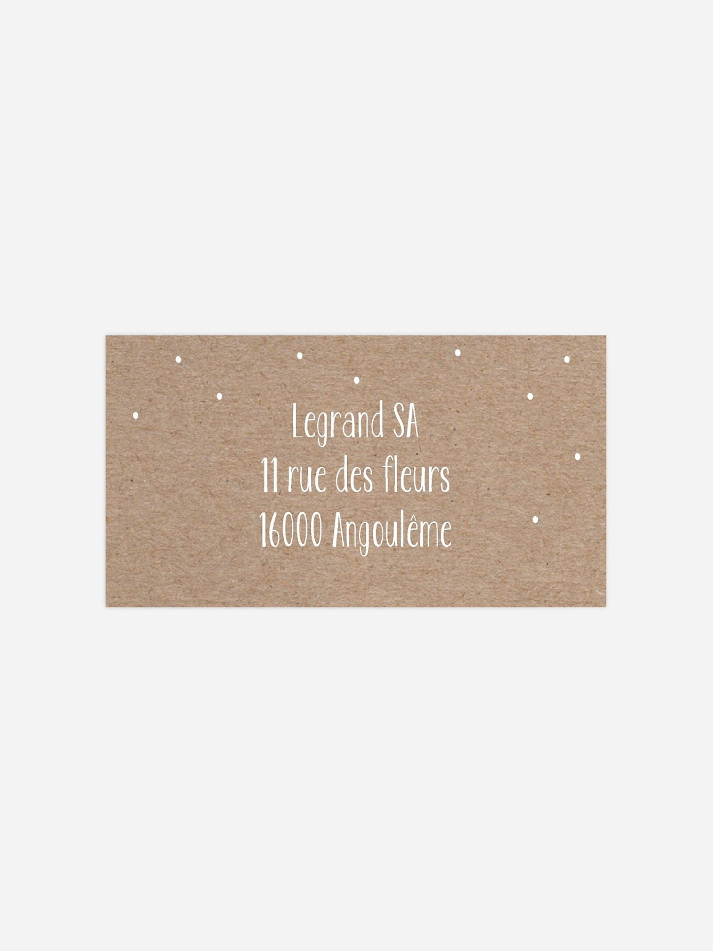 Étiquette destinataire voeux entreprise Cerf moderne