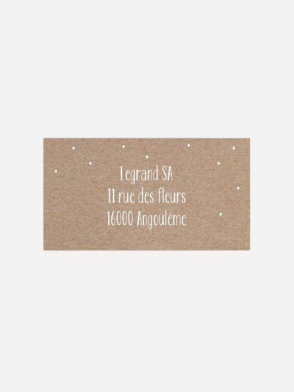 Étiquette destinataire voeux entreprise Cerf moderne