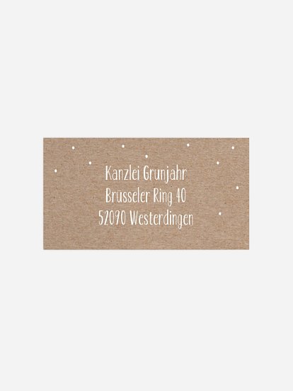 Empfängeraufkleber geschäftl. Weihnachten Modern Deer