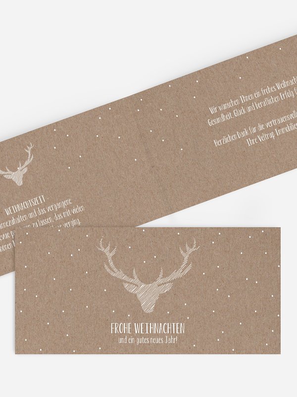 Weihnachtskarten Modern Deer
