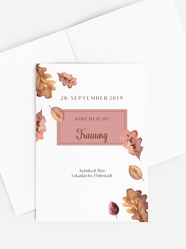 Kirchenheft Hochzeit Herbsttag