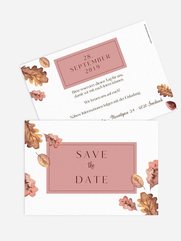 Save-the-Date Karte Herbsttag
