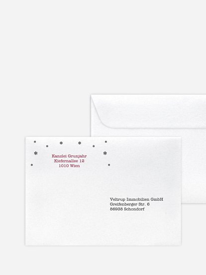 Bedruckte Umschläge geschäftl. Weihnachten Html-Code