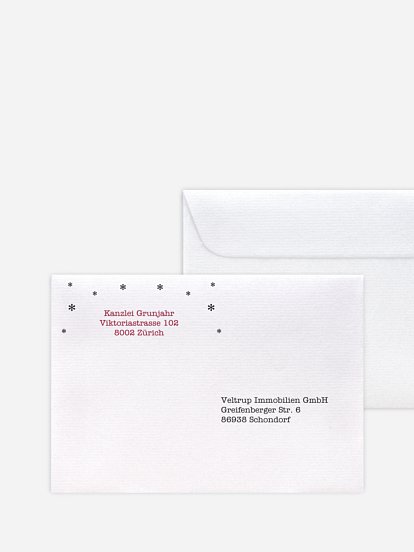 Bedruckte Umschläge geschäftl. Weihnachten Html-Code