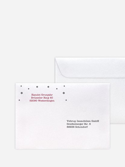 Bedruckte Umschläge geschäftl. Weihnachten Html-Code