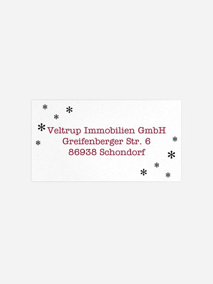 Empfängeraufkleber geschäftl. Weihnachten Html-Code