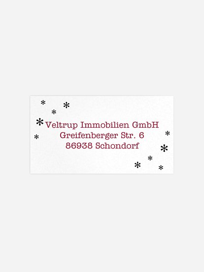 Empfängeraufkleber geschäftl. Weihnachten Html-Code