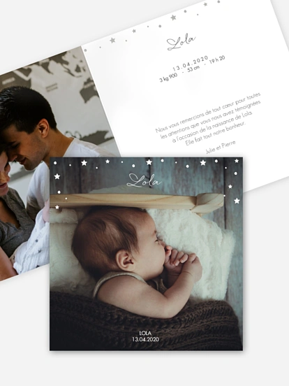 Faire-part naissance Juste Parfait