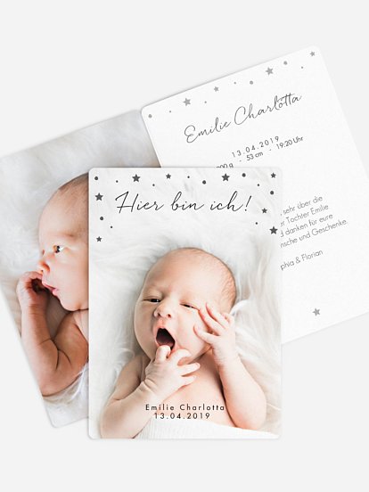 Geburtskarte Pretty Perfect