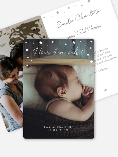 Geburtskarte Pretty Perfect