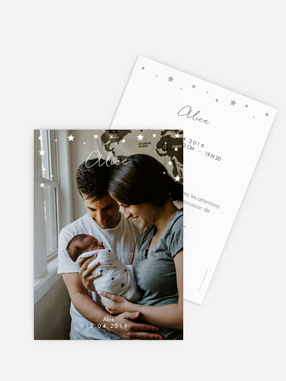 Faire-part naissance Just parfait - dorure