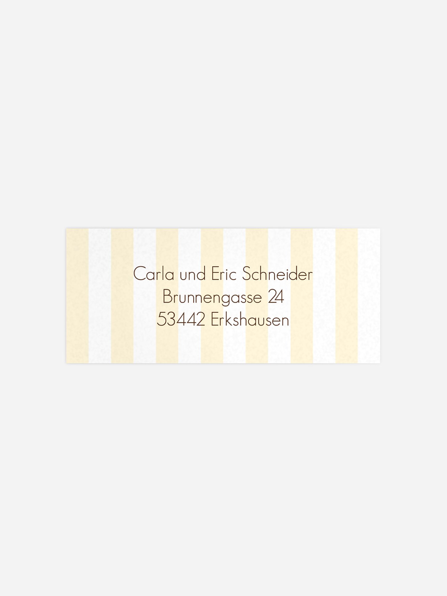 Absenderaufkleber Hochzeit Gestreift