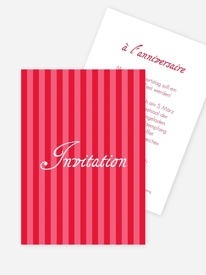 invitation anniversaire 40 Rayures