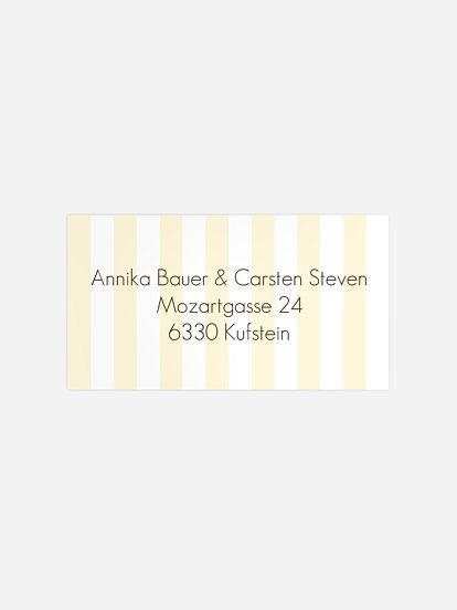 Empfängeraufkleber Geburtstag Gestreift