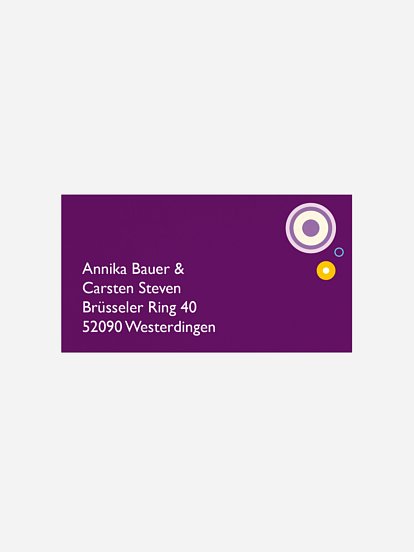 Empfängeraufkleber Kreise