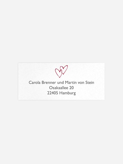 Absenderaufkleber Herz